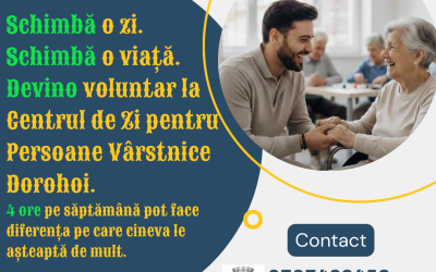 Devino voluntar la Centrul de Zi pentru Persoane Vârstnice Dorohoi