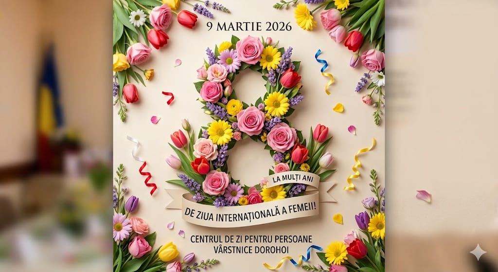 Celebrarea Zilei Internaționale a Femeii la Centrul de Zi pentru Persoane Vârstnice Dorohoi